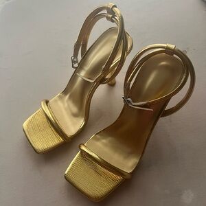 Elegant Gold Women's Heels